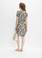 Robe à motif feuilles graphique