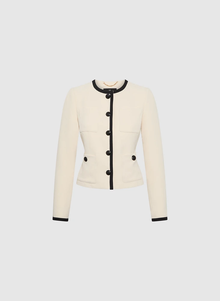 Contrast Trim Jacket