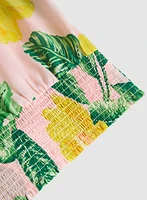 Blouse tropicale à ourlet torsadé