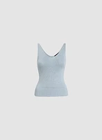 Camisole en tricot léger à effet métallique
