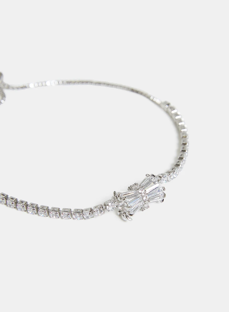 Cubic Zirconia Bow Bracelet