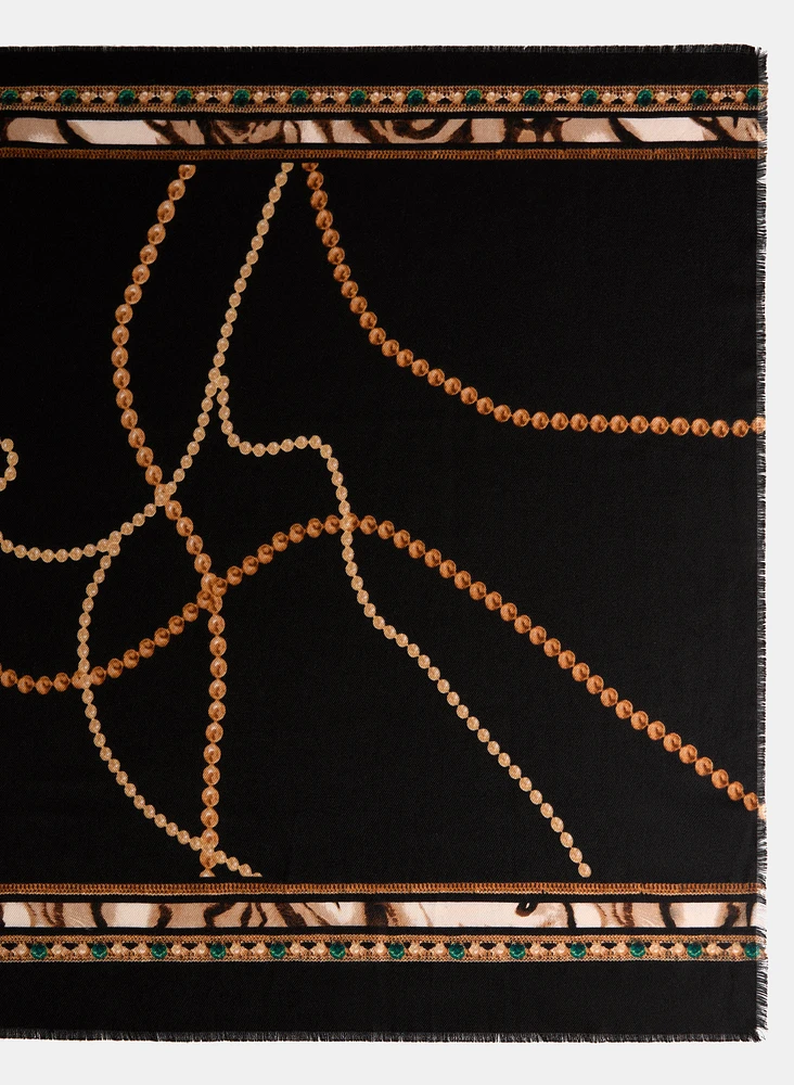 Pearl Strand Print Scarf