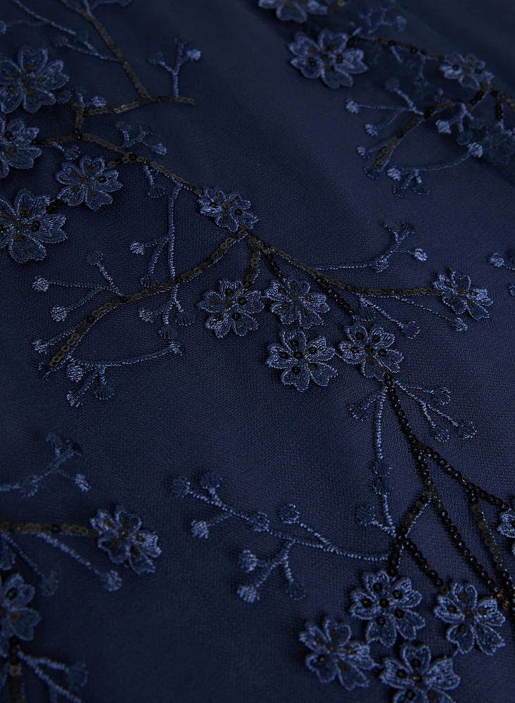 Floral Appliqué Dress
