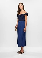 Pleated Maxi Skirt