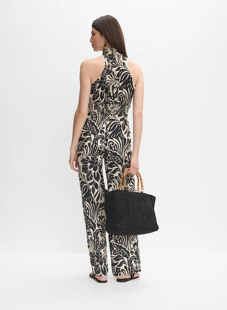 Sleeveless Floral Print Jumpsuit
