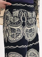 Paisley Wide-Leg Pants
