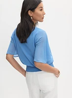 Blouse à manches évasées