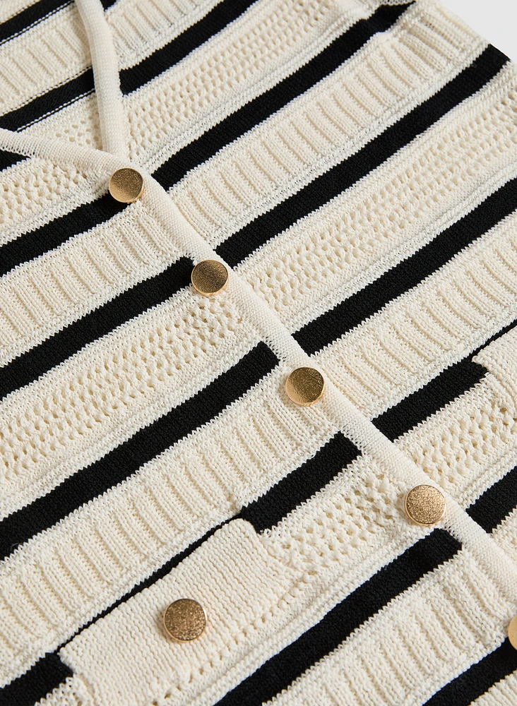 Striped Knit Vest