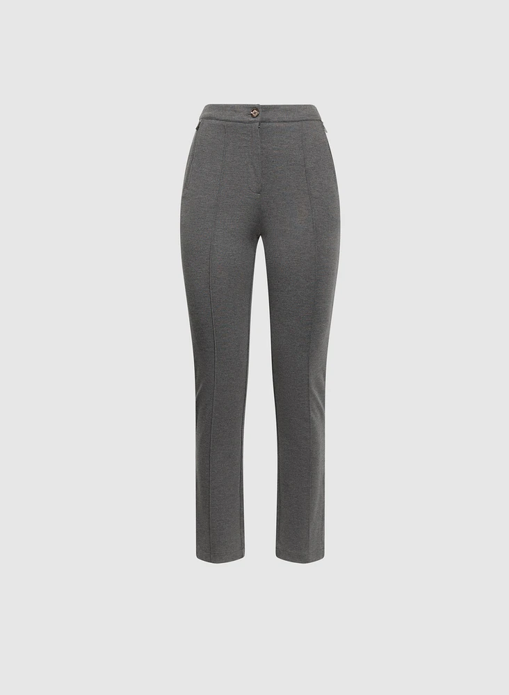Pantalon droit à plis avant