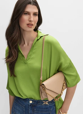 Joseph Ribkoff - Satin Polo Blouse
