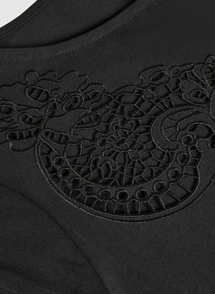 Embroidered Detail T-Shirt