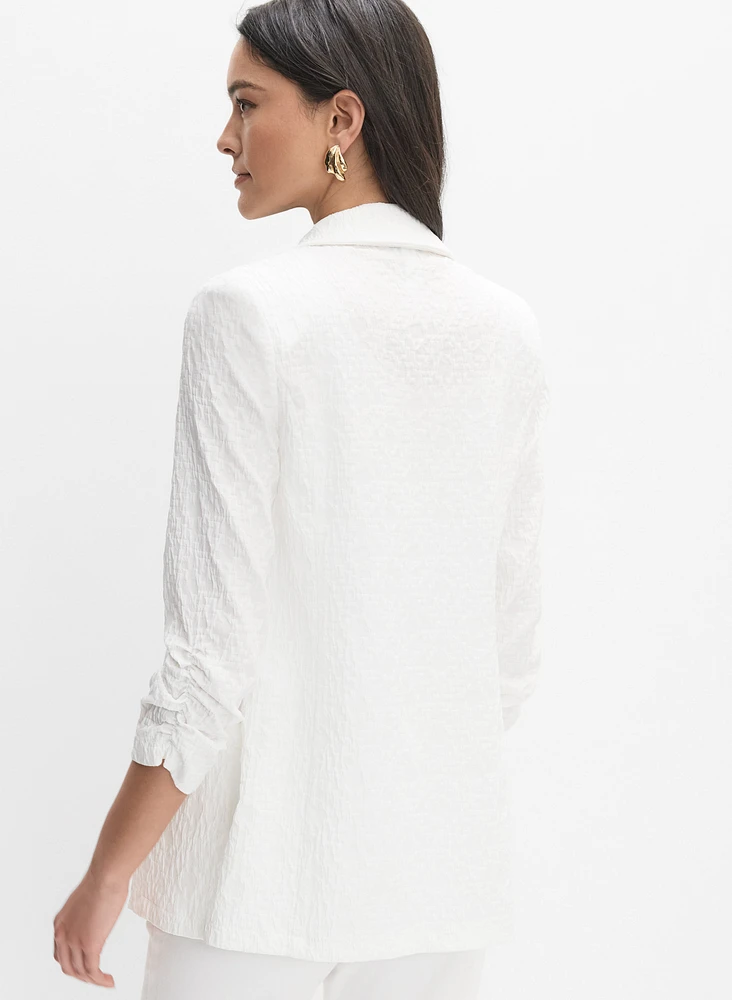 Joseph Ribkoff - Ruched Sleeve Blazer