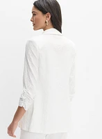 Joseph Ribkoff - Ruched Sleeve Blazer