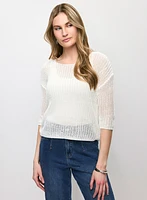 Pull à manches 3/4 en tricot