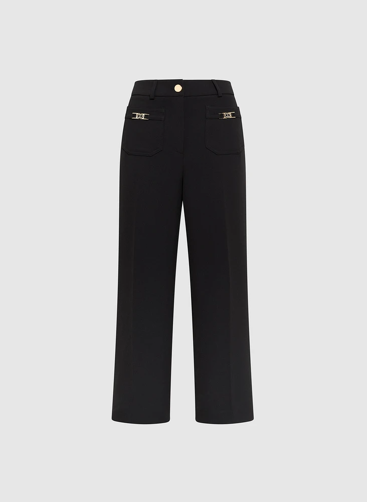 Pocket Detail Culotte Pants