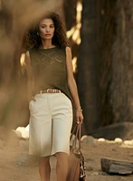 Short en mélange de coton