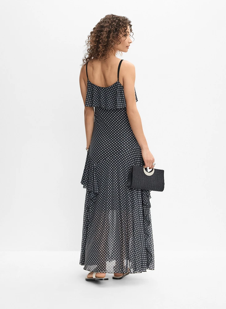 Robe à pois en chiffon