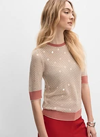 Textured Crew Neck Pullover