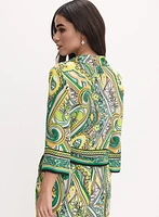 Joseph Ribkoff - Tied-Hem Paisley Print Blouse
