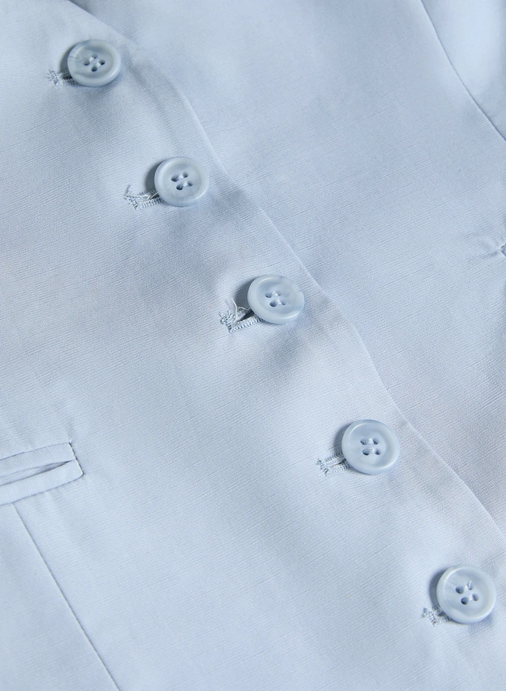 Veste sans manches en mélange de lin