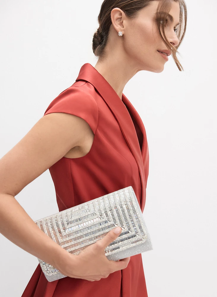 Tuxedo-Style Mikado Dress