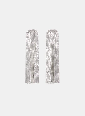 Boucles d'oreilles à cascade de zircons cubiques