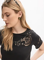 Embroidered Detail T-Shirt