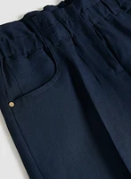 Pantalon écourté en lin