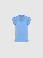 Satin Ruffle Blouse