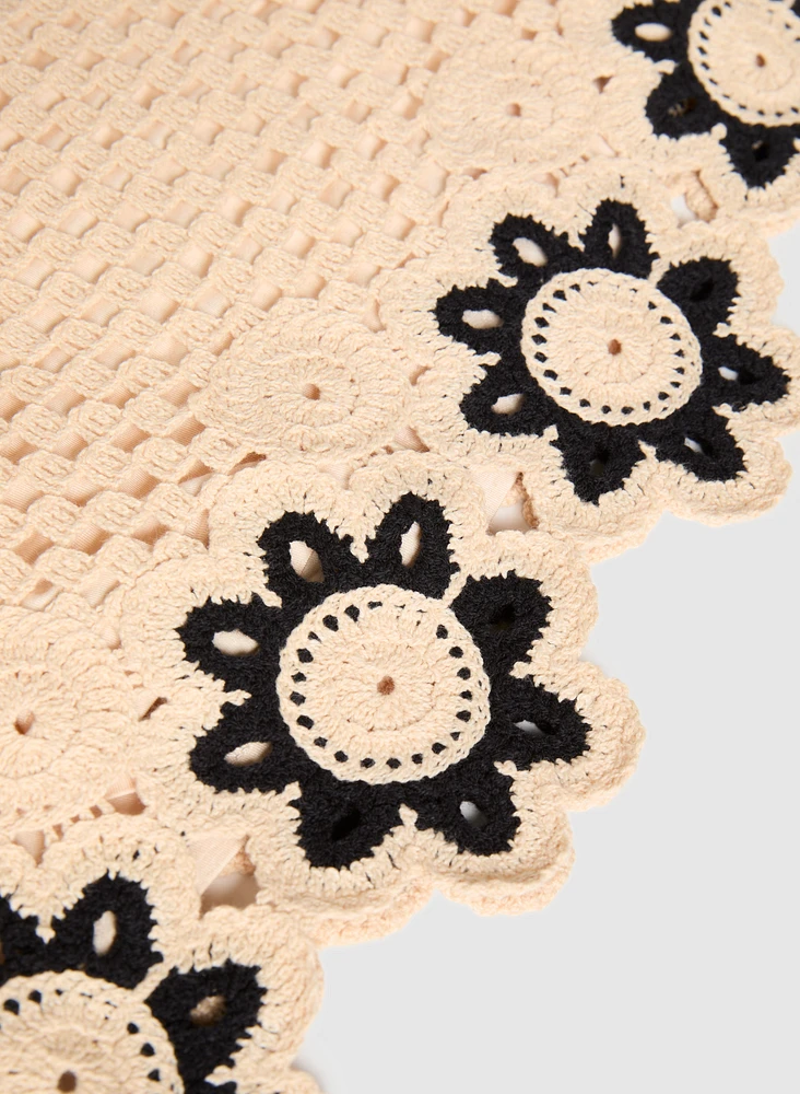 Crochet Floral Knit Tank