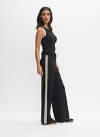 Contrast Striped Trim Pants