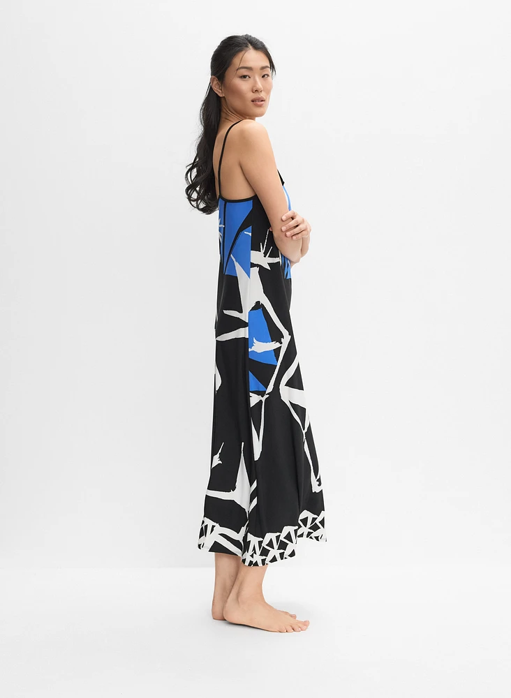 Robe de nuit à motif abstrait