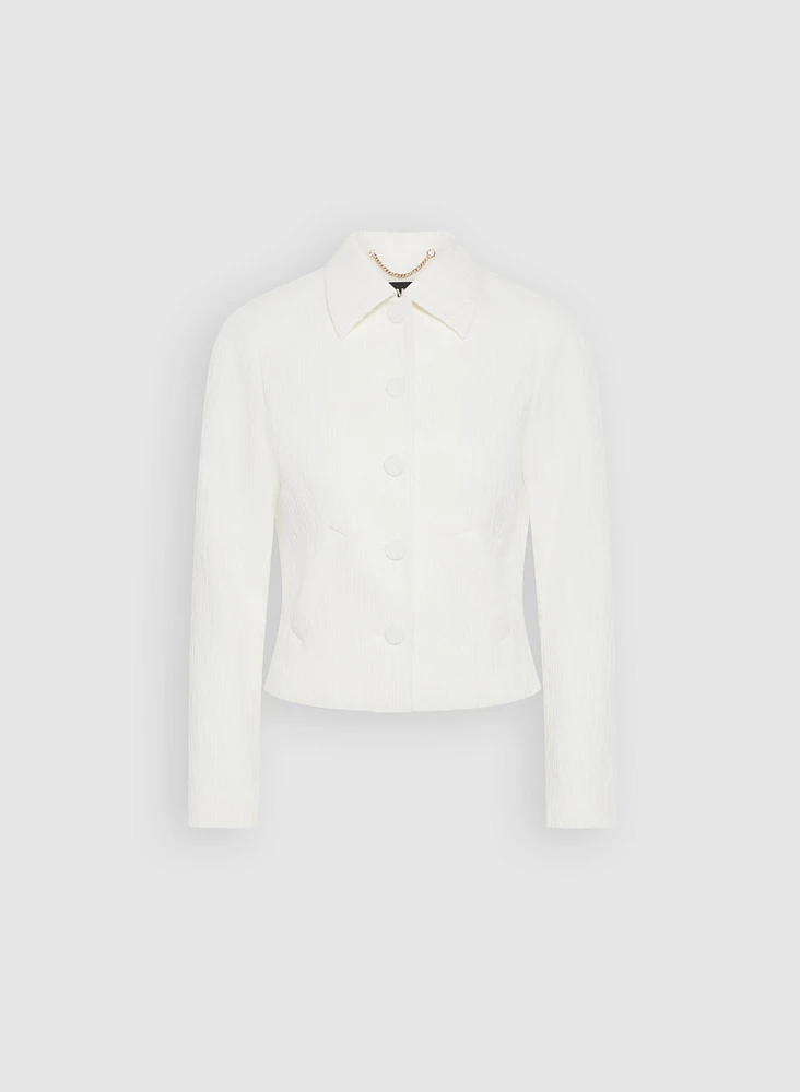Crinkled Cropped Jacket