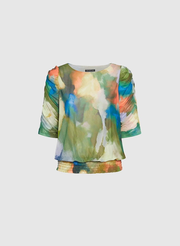 Abstract Watercolour Top