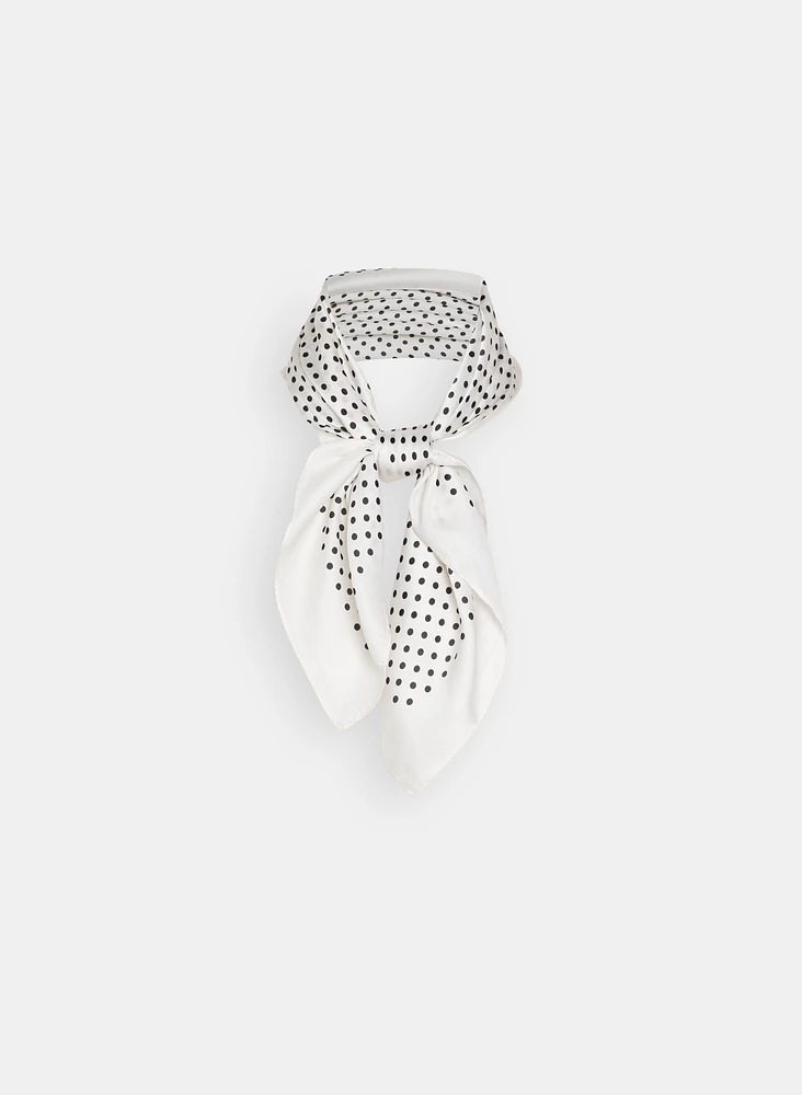 Polka Dot Print Scarf