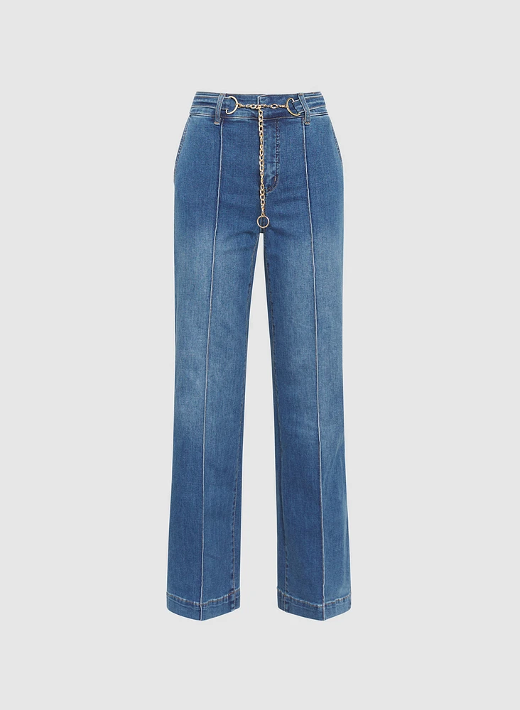 Chain Belt Jeans