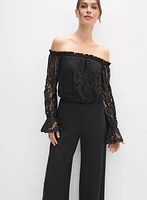 Lace & Crepe Jumpsuit