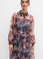 Printed Organza Dress