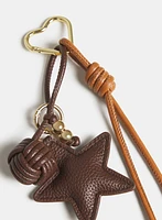 Vegan Leather Star Key Chain