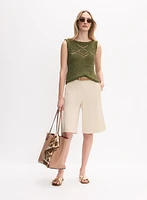 Short en mélange de coton
