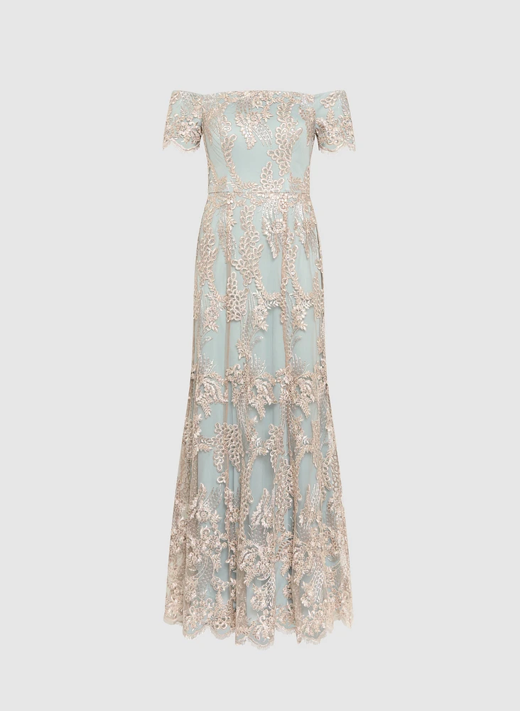 Robe à superposition en dentelle