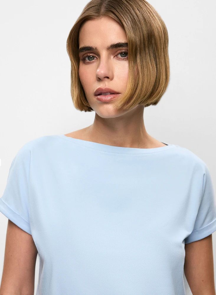 T-shirt Essentiels à ourlet fronc