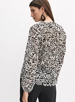 Blouse en coton à motif abstrait