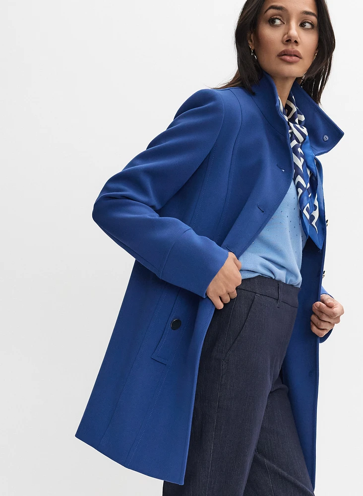 Manteau boutonné en tricotine