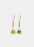 Chain Link Bead Drop Earrings