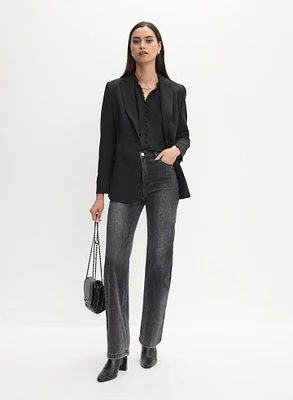 Veste à étoile et jean à jambe large 