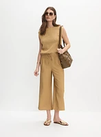 Sleeveless Open-Knit Sweater