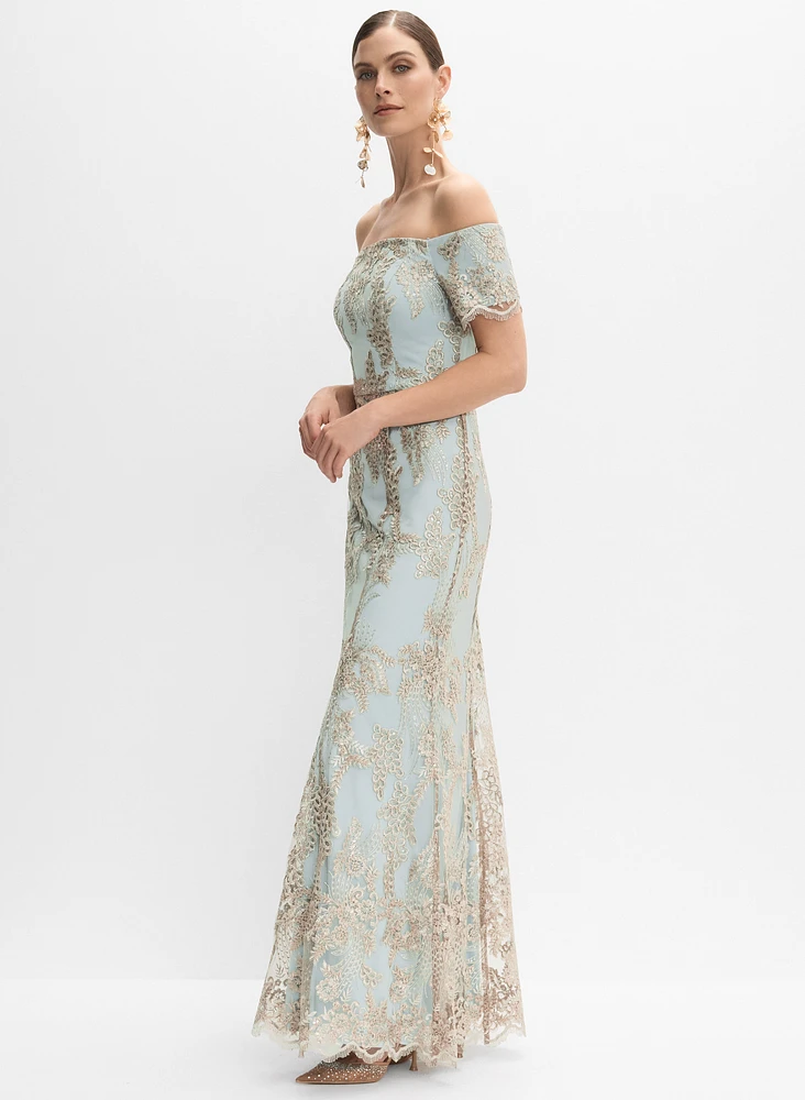 Robe à superposition en dentelle
