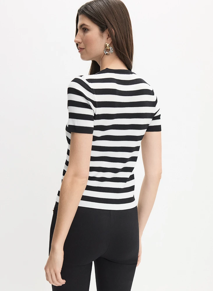 Stripe Knit Pullover