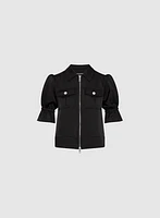 Ruffle Short Sleeve Jacket